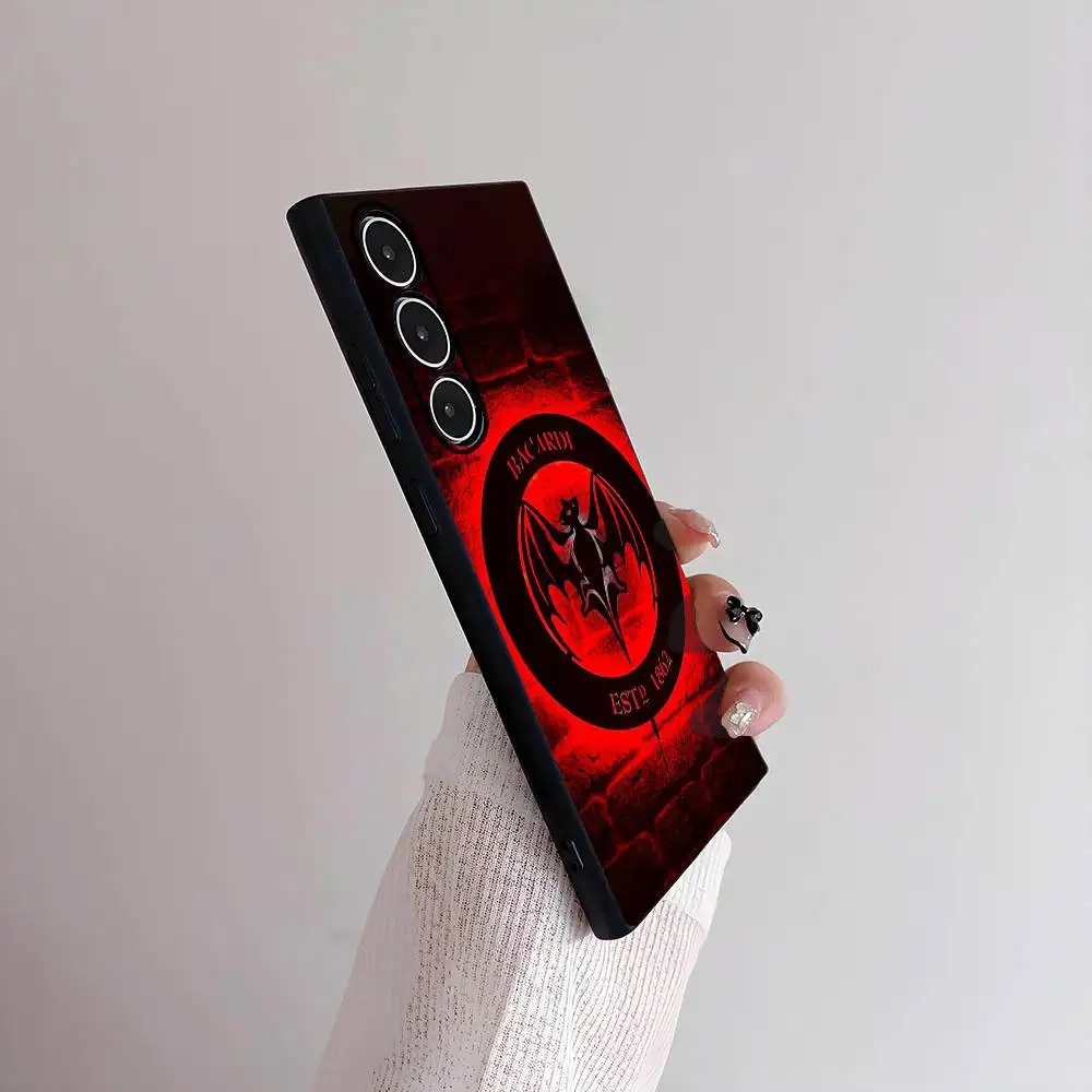 Bacardi Rum مصاص دماء الخفافيش جراب هاتف الهاتف S21 S22 S23 S24 S25 FE زائد الترا بولي TPU لينة إلى الجلد ودية #2