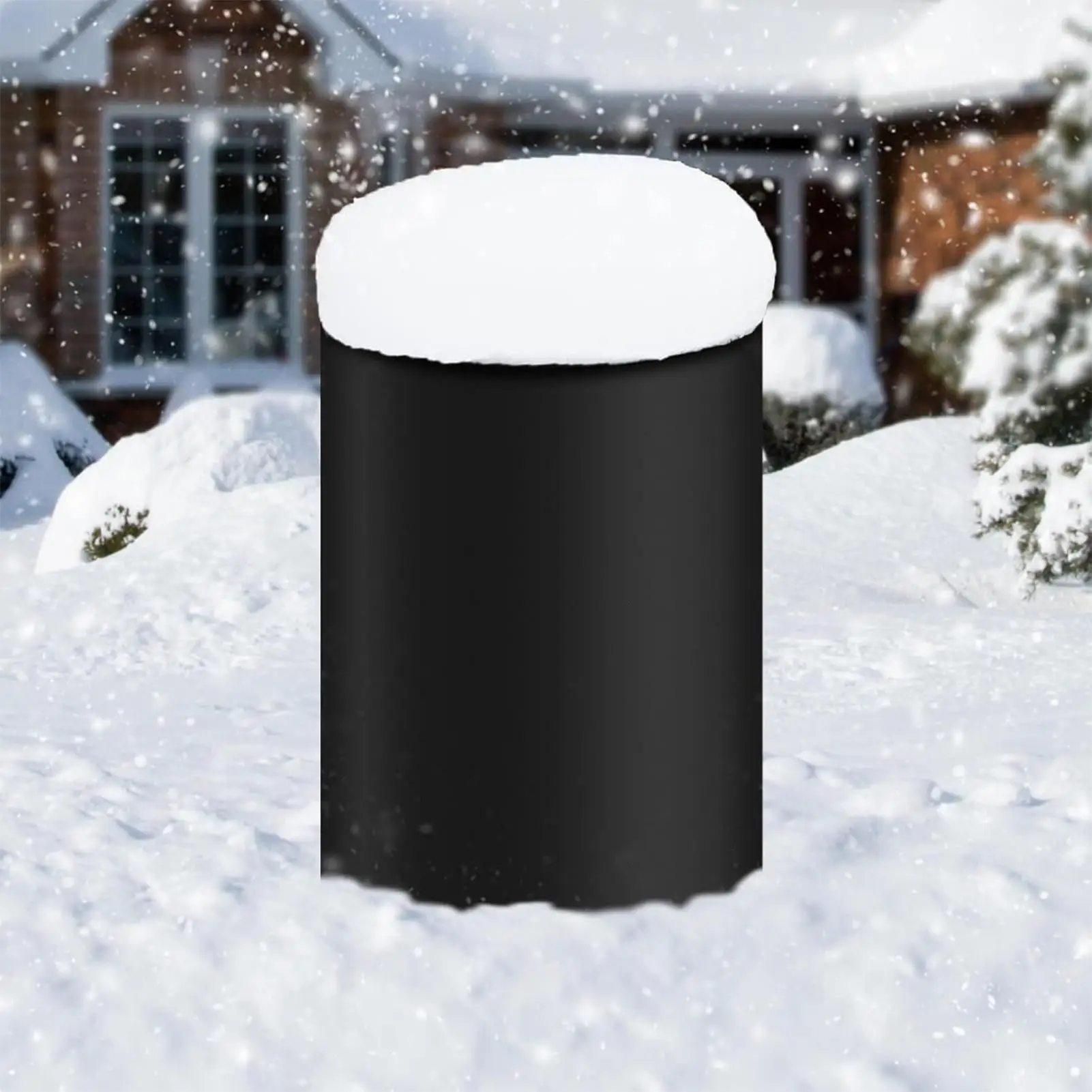 Rain Barrel Cover 55-Gallon Waterproof Rain Snow Bucket Cover with Drawstring Dustproof Adjustable All Weather Protection