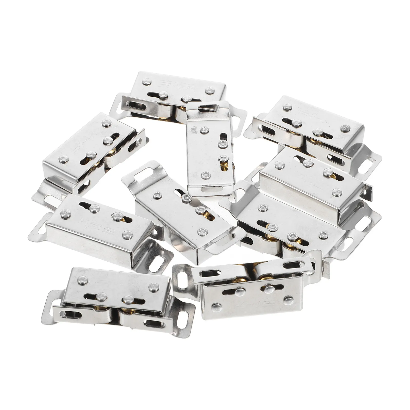 10Pairs Stainless Steel Ball Catch Door Latch for Cabinets Wardrobes Closets Spring Door Catch Quiet Closing Hardware