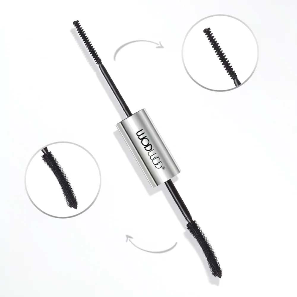 For WODWOD 2 In 1 Mascara Lash Primer Waterproof Long Lasting Curling Defining Black Lashes Eye Makeup Beauty Kit