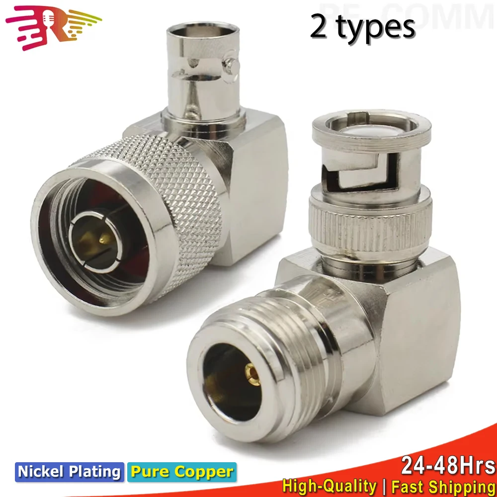 RF Coaxial Connector L16 N To BNC Male Female Connector 90 Degree Right Angle Adapter RF Transmission Cable Wire Terminals