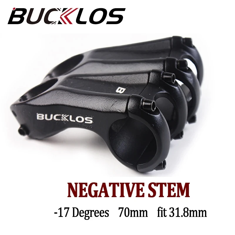 BUCKLOS Bike Stem 17 Degree Negative 70mm Bicycle Handlebar Table 31.8mm MTB Road Bike Stems Bicycle Handlebar Table Bike Parts