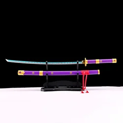 [Vip] 102cm cosplay uma peça zoro nova espada enma espada arma katana samurai de madeira roxa espada modelo anime traje festa