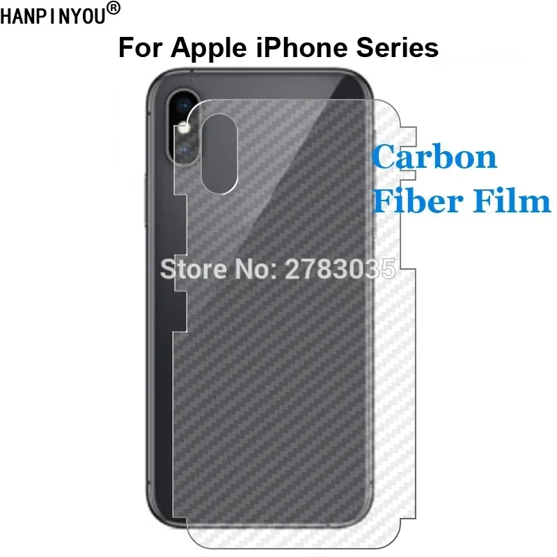 For Apple iPhone 16 15 13 14 12 mini 11 Pro X Xs Max Xr SE 2020 7 8 Plus Full Cover 3D Carbon Fiber Back Film Screen Protector