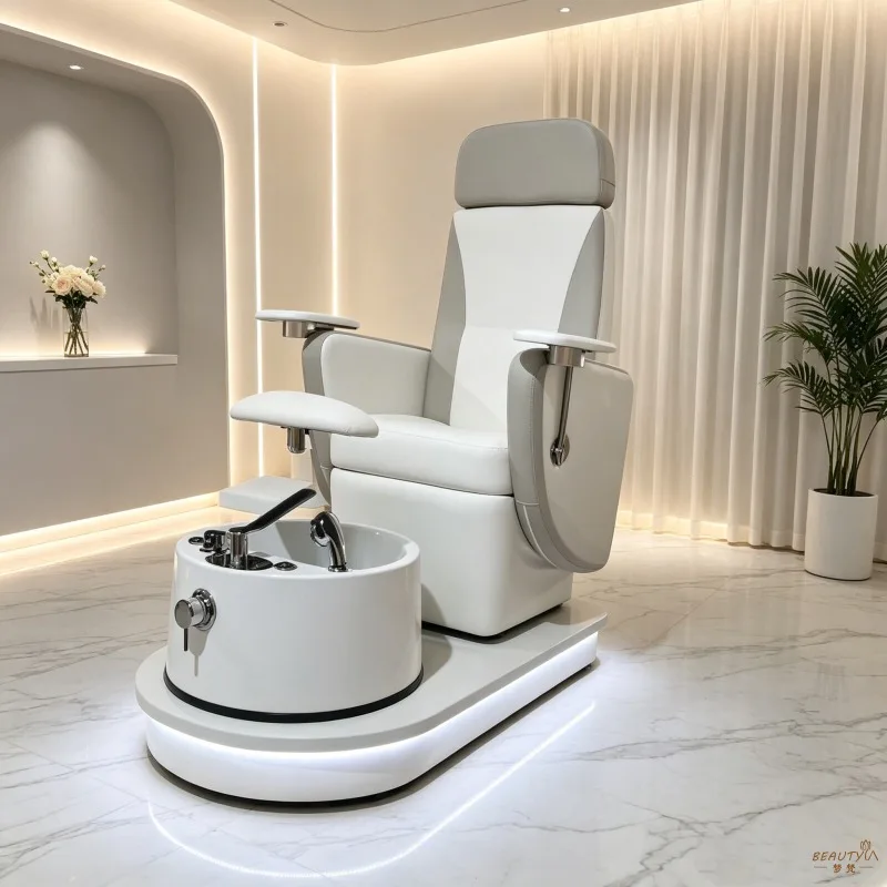 High-End Electric Pedicure Spa Chair  Massage Reclining Foot Wash Salon Furniture