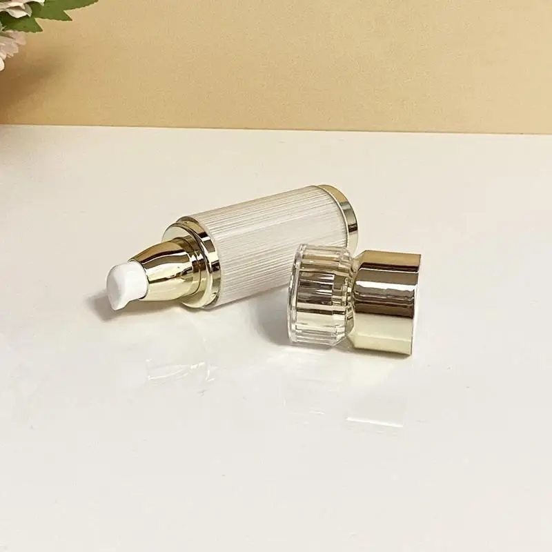 Empty Refillable Bottles High Quality 30/50/100ml Pearl White Acrylic Jar Cosmetic Bottle Portable Cream Lotion Jar Pump Bottle