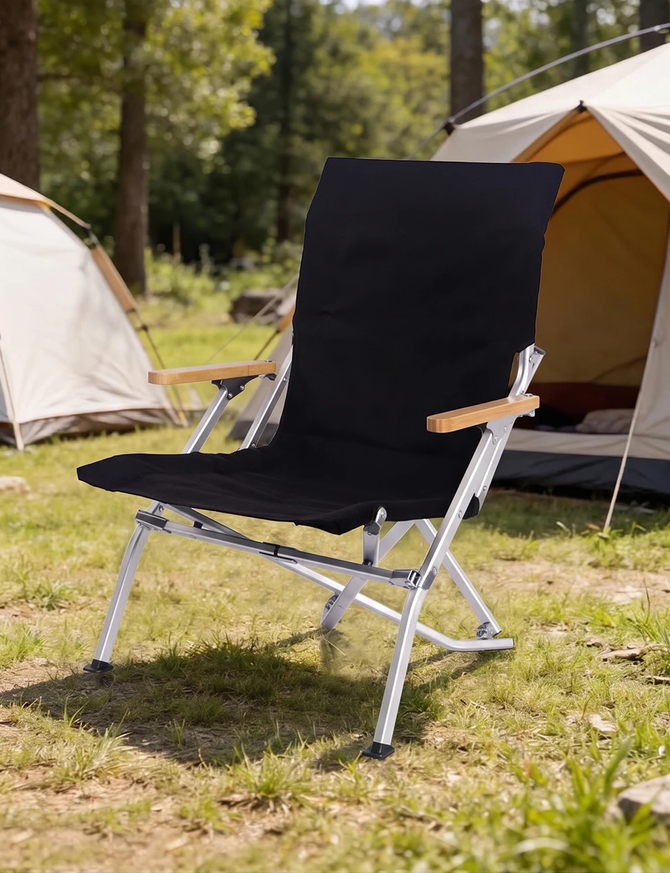 WESTTUNE Klappbarer Outdoor-Stuhl, tragbarer Liegestuhl mit hoher Rückenlehne, leichter Campingstuhl für Zuhause, Picknick, Gartenmöbel – Detail 10