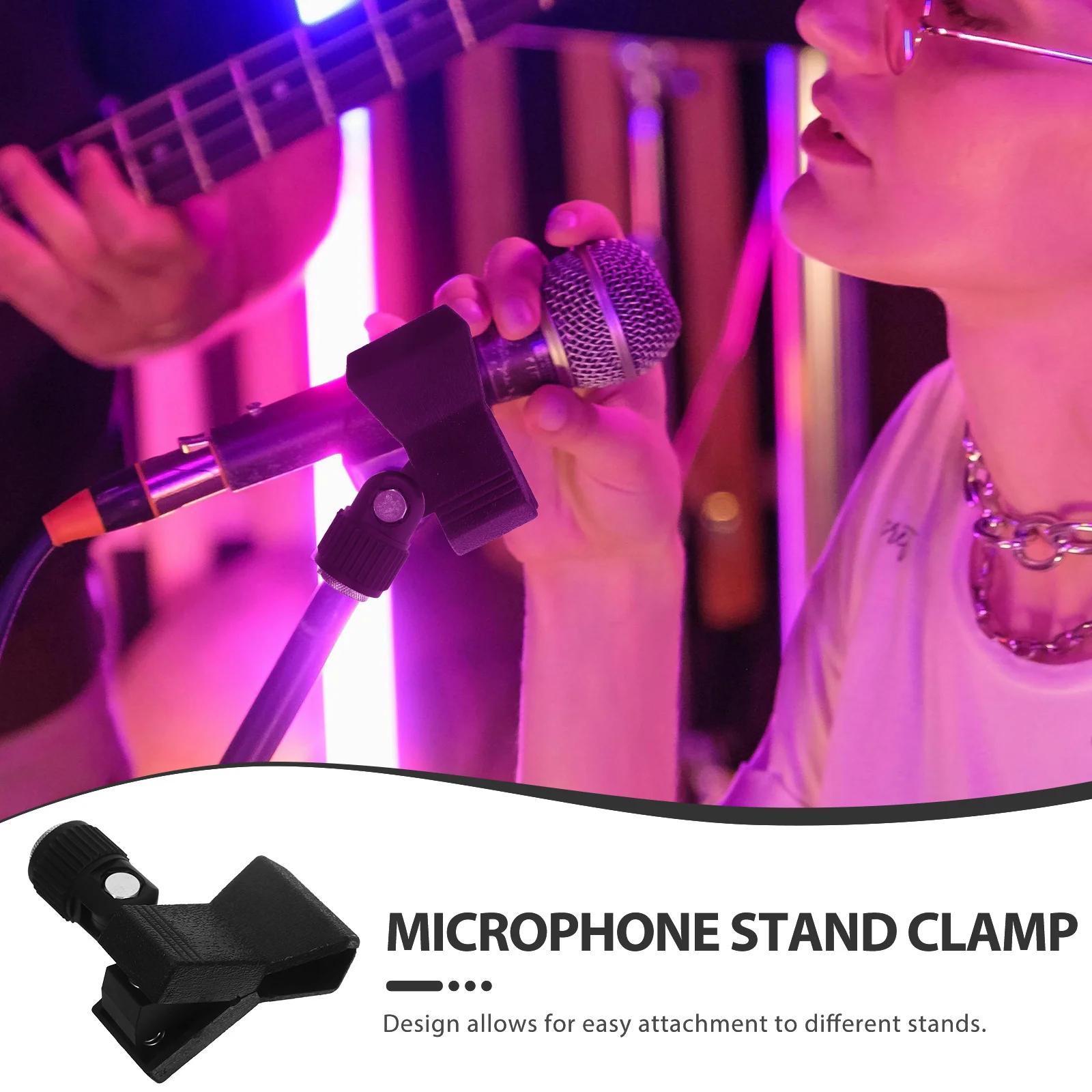 

Universal Microphone Clip Clamp Holder For Wired Wireless Mics Durable Metal Plastic Mic Clamp Portable Reliable Mic Holder For