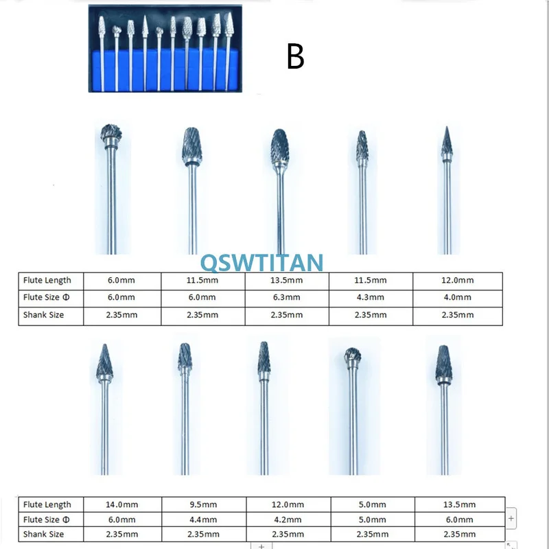 Zestaw wierteł do laboratorium dentystyczne, wiertarka do polerowania, stal wolframowa, węglik, wybielanie zębów