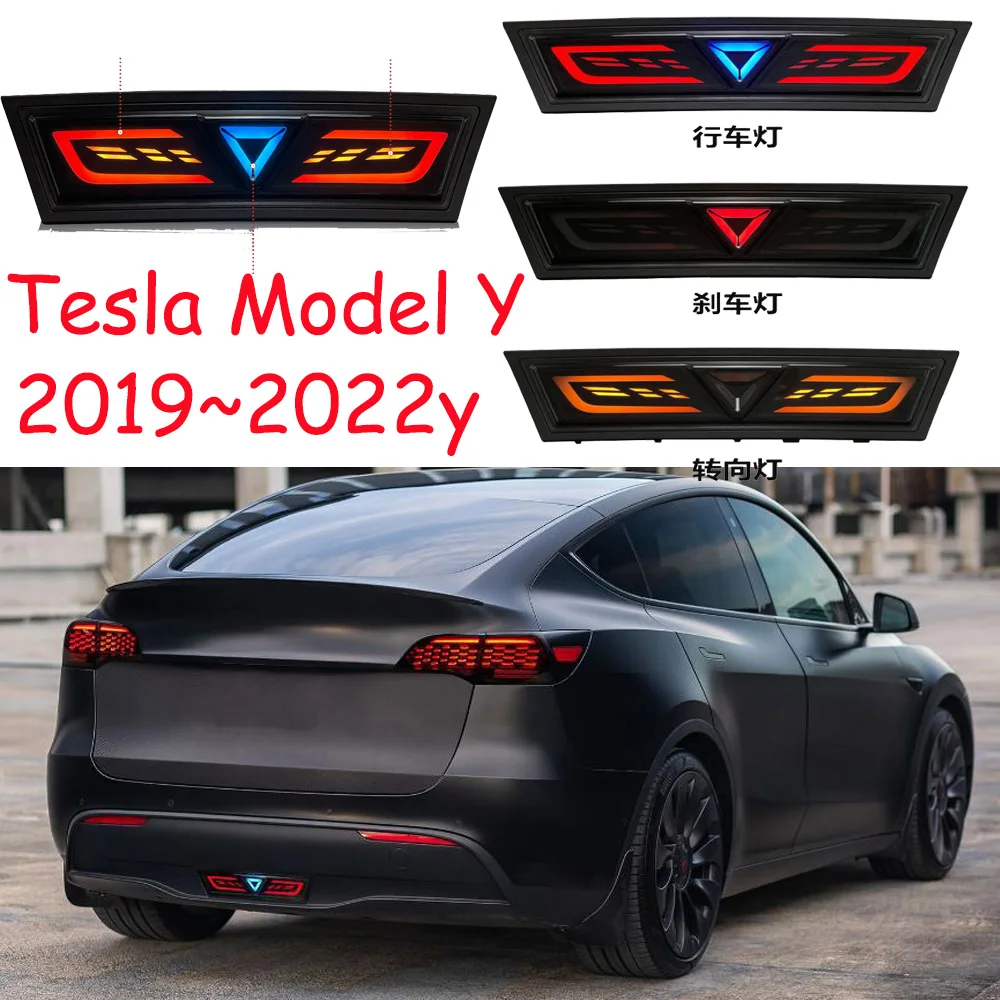 Dynamic 1pcs car bumper tail light for Tesla Model y taillight 2017~2022y Reflector LED Taillamp for Tesla Modely fog lamp