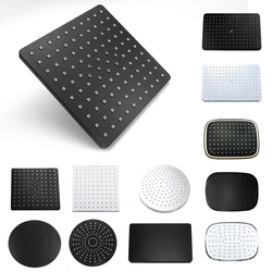 Bathroom Top Spray Shower Round Square Chrome Polished Top Sprinkler Head Showers White Matte Black Large Rainfall Shower Head