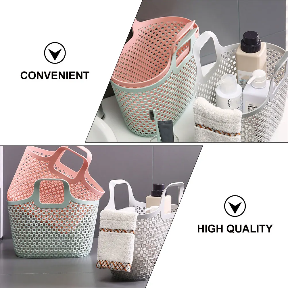 

2pcs Bathing Storage Basket Ergonomic Eco-Friendly Household Organizer Space Saving Toiletries Holder For Baby Products Towels