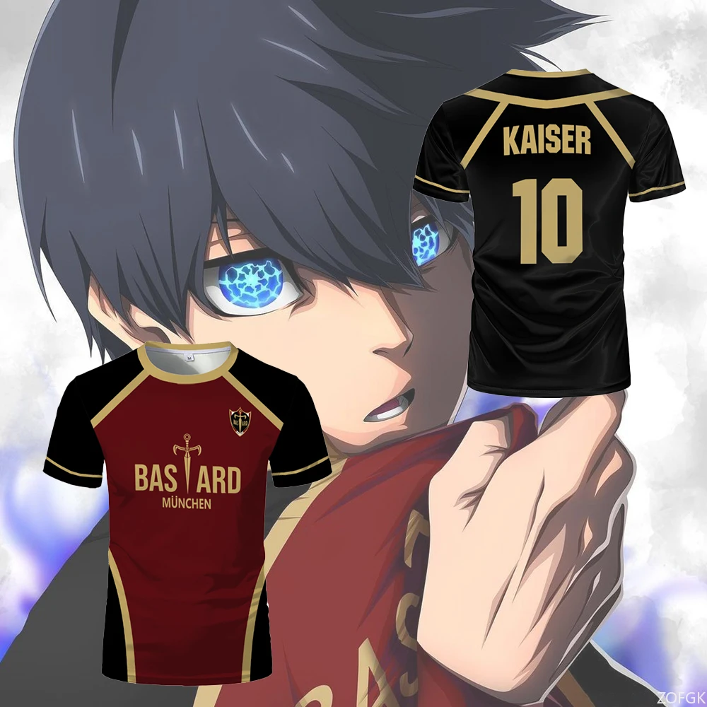 

Japanese Anime Blue Lock Cosplay Men's 2024 Summer New Unisex Fashion 3D Printed T-shirt Casual Trend Round Neck Sports Top