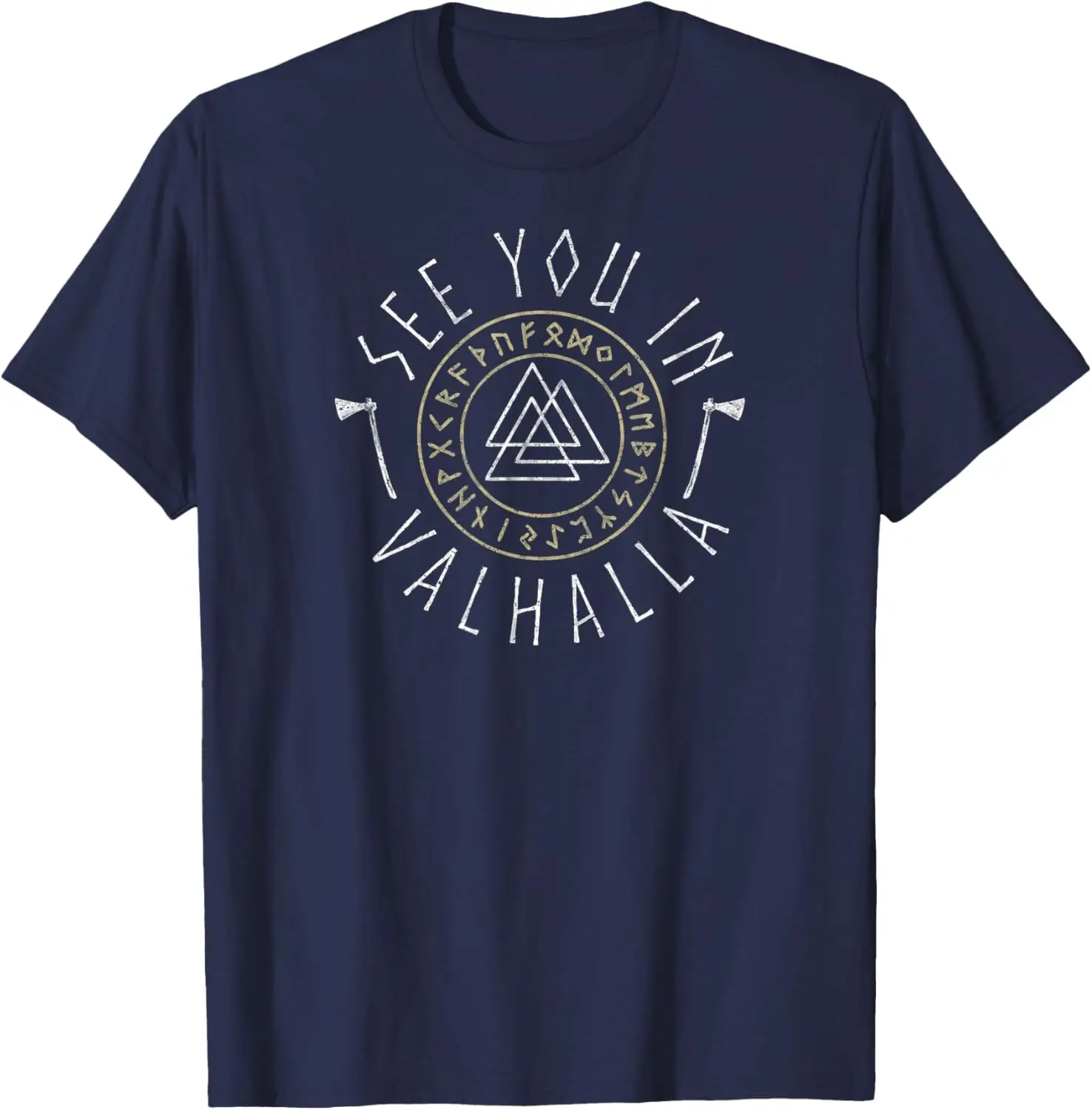 See You in Valhalla Norse Mythology T-Shirt 100% Cotton O-Neck Short Sleeve Summer Casual Mens T-shirt Streetwear