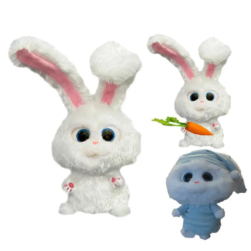 2024 Easter Bunny Doll Plush Toy Cartoon Anime Stuffed Animal Snowball Rabbit Doll Easter Carrot Rabbit Toys kids Easter Gifts