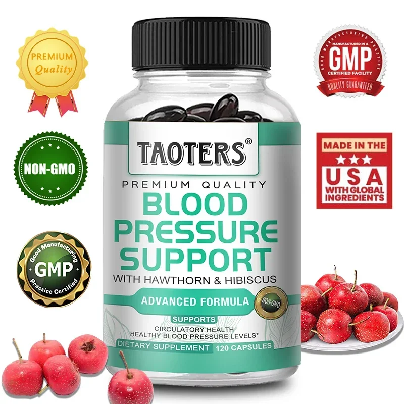 Blood Pressure Support Supplement – Helps Balance Blood Pressure, Improve Blood Flow, Heart and Brain Health, Lower Cholesterol