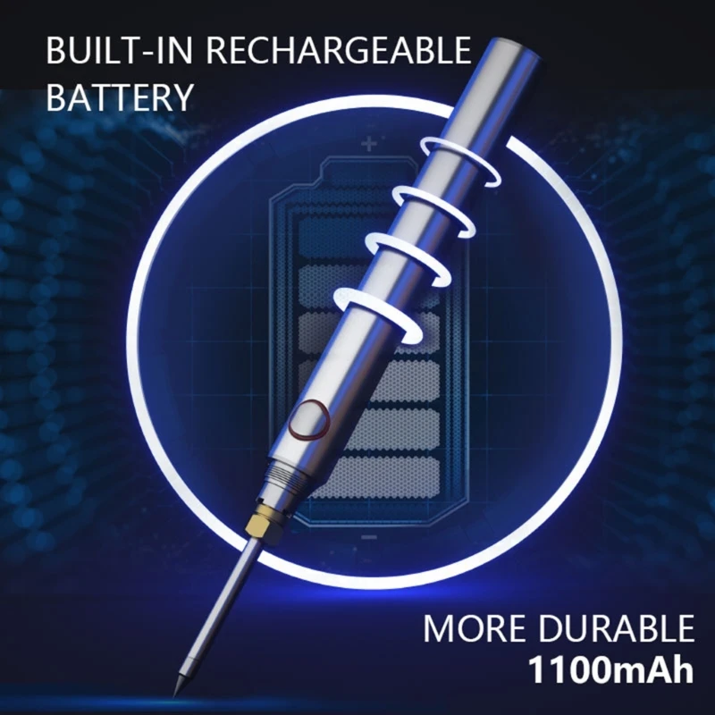 Imagem -03 - Ferro Solda Bateria Usb sem Fio Ferro Solda Portátil Máquina Solda Elétrica Ferramentas Reparo Caneta Solda