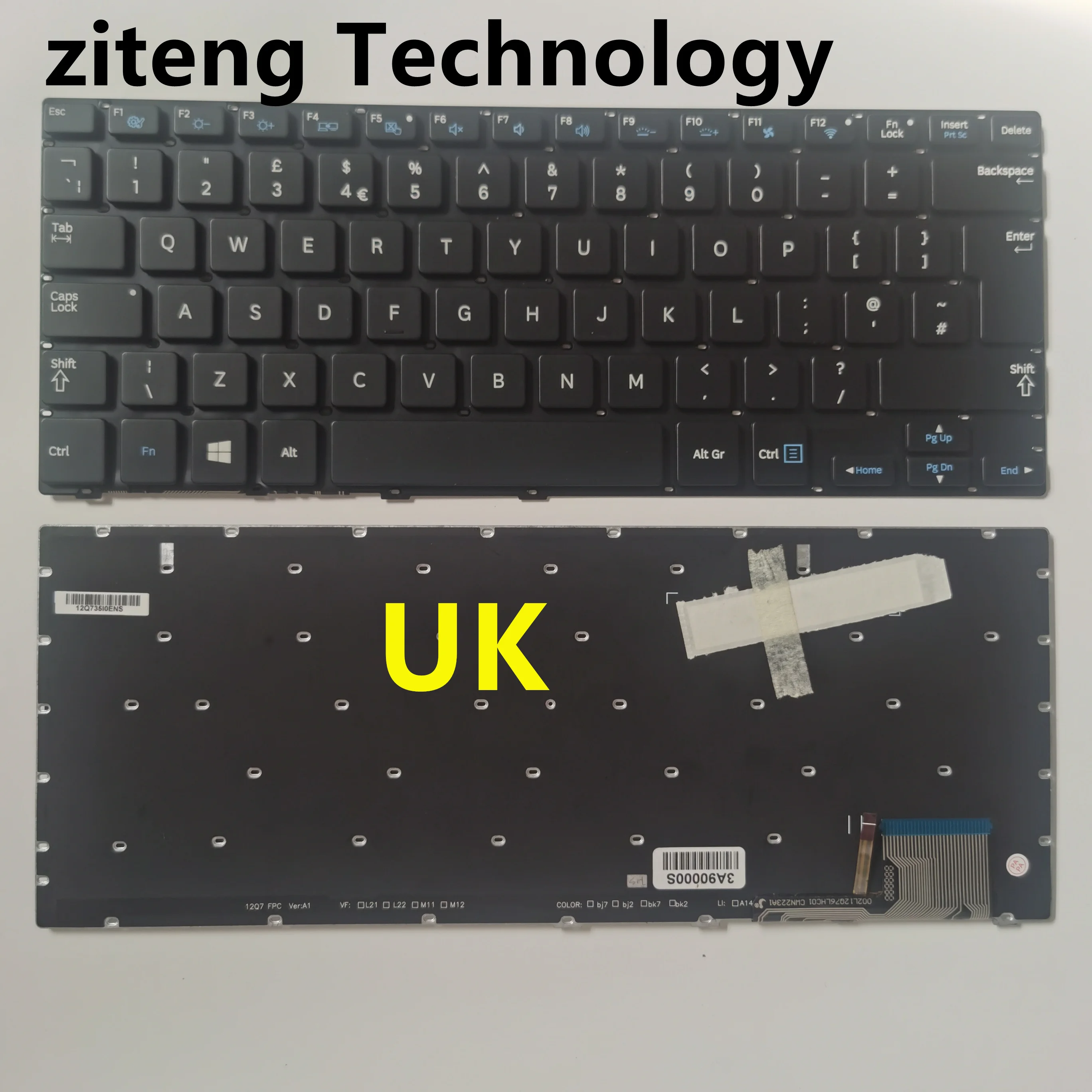 UK Keyboard for Samsung NP730 NP740 730U3E NP730U3E 740U3E NP740U3E black keyboard backlight original new