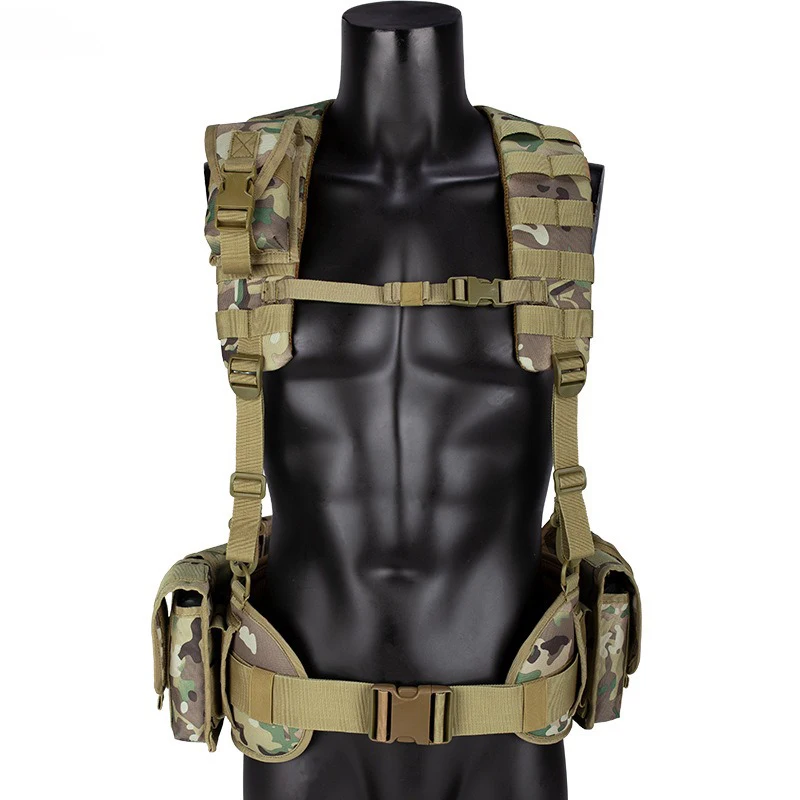 

Lightweight Camouflage Tactical Vest Harness Waterproof Nylon Lining Hanging Chest Design For Hunting And Training