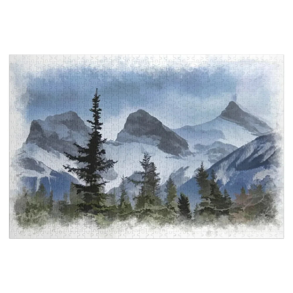 

Mystic Three Sisters Mountains - Canadian Rockies Jigsaw Puzzle Wooden Name Personalized Toys Personalised Jigsaw Puzzle