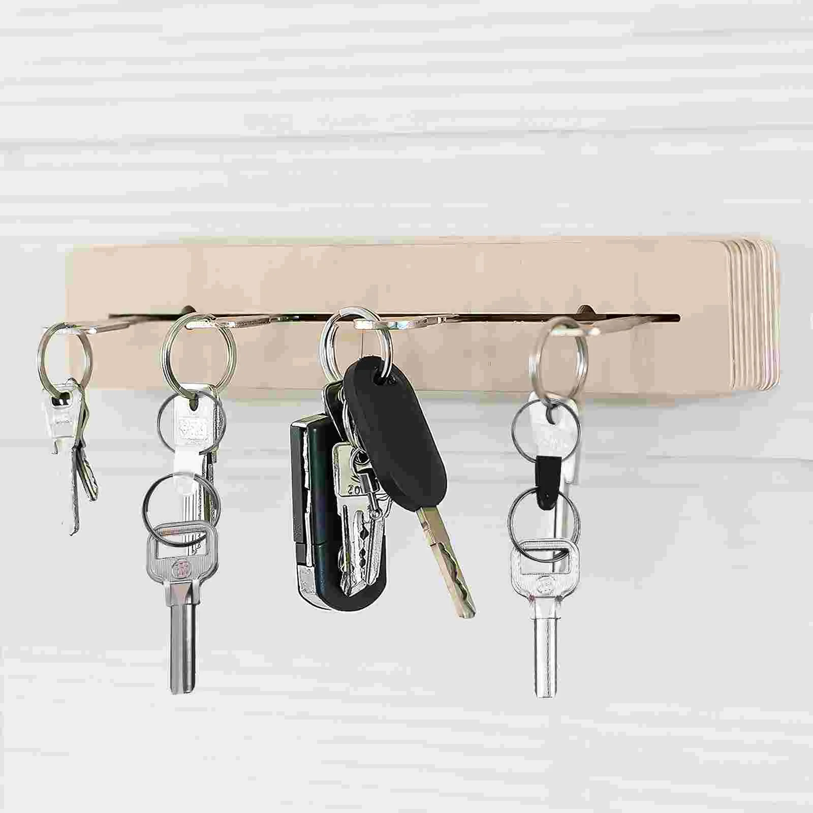 100 Pcs Plastic Clip Key Ring Connection Keychain Rings Bulk Clear Connector Snap Folding Foldable Clips Tag