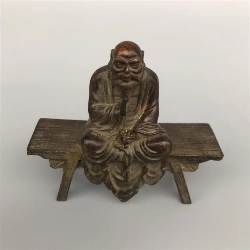 Little Fairy/ Antique Copper Damo Buddha Statue Desktop Decoration Ornaments Home Decoration Craft