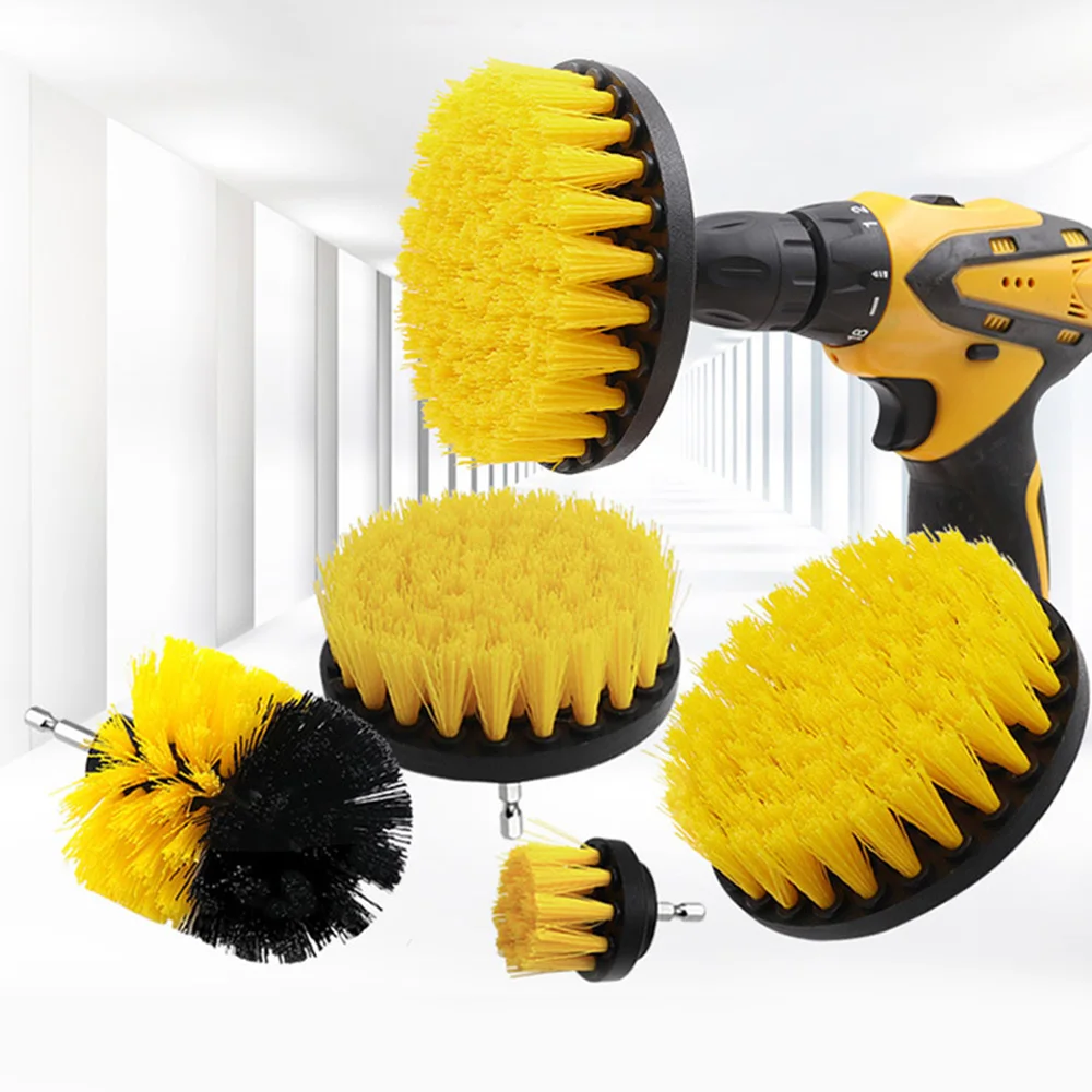 5pcs Electric Drill Brush Kit scrubber Cleaning Brush For Carpet Glass Car Kitchen Bathroom toilet Cleaning Tools household