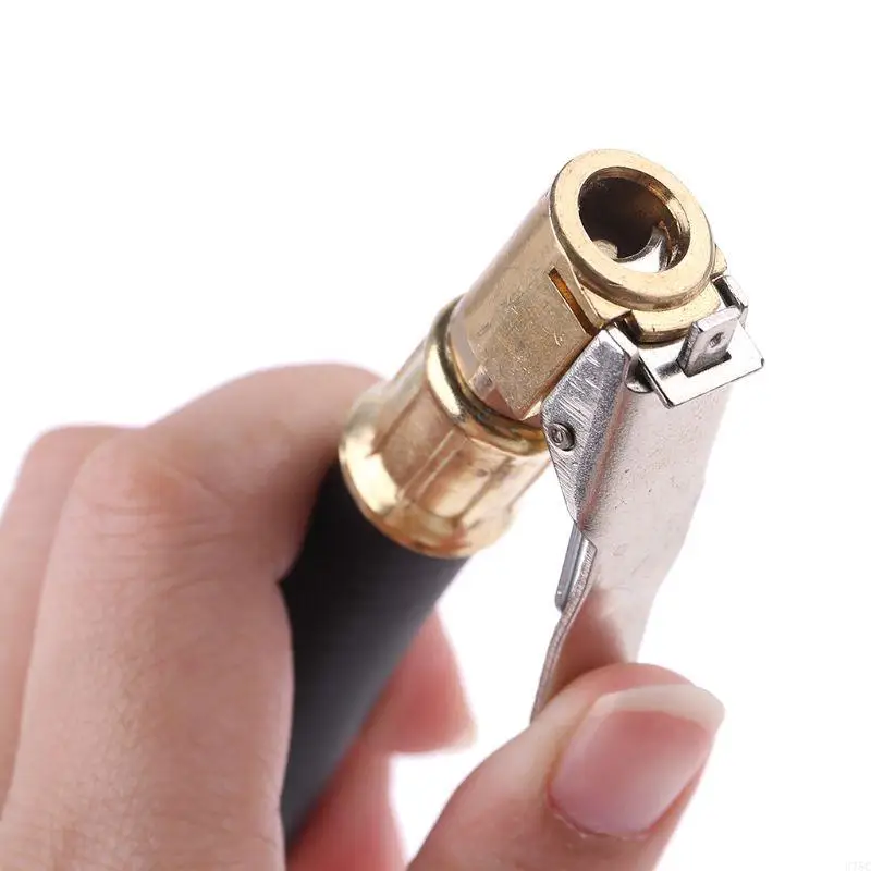u75c إطارات الإطارات خرطوم إطار 1/4 "ذكور خيط مطاط أنبوب القفل الذاتي تشاك خرطوم الهواء