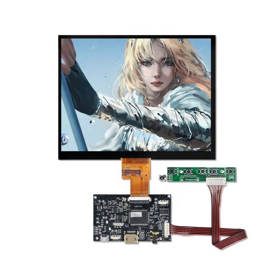 

HJ080IA-01E HE080IA-01D HE080IA-01F 8 Inch Lcd Screen 1024*768 IPS Hd LCD Display VGA AV USB Control Driver Board