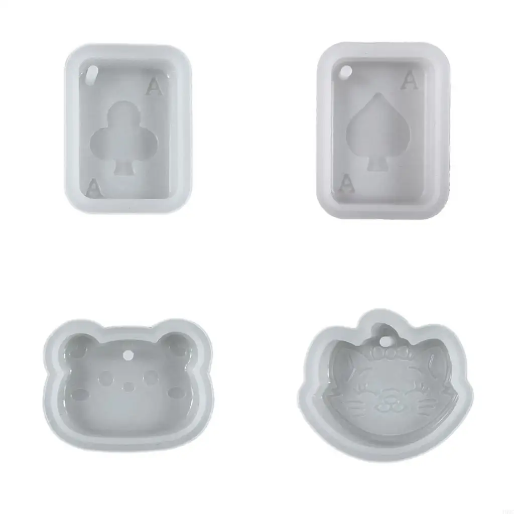 195C Sign Molds Pendants Mould Different Shapes Silicone Resin Moulds with Hole