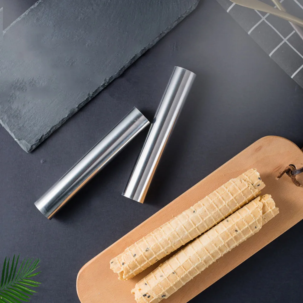 

3 pcs Stainless Steel Cream Roll Molds Cannoli Form Tubes Baking Mold Thickened Reusable Kitchen Baking Forms Burrito