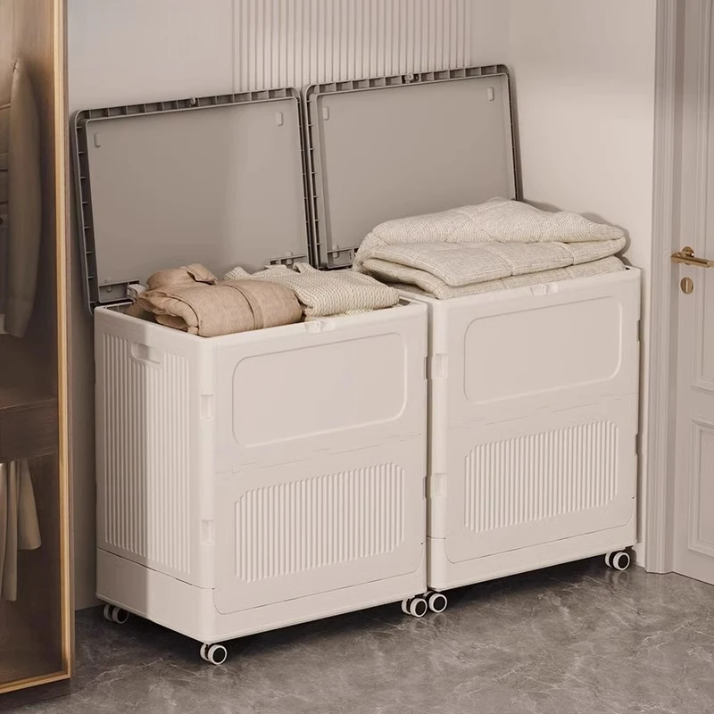 صندوق تخزين قابل للطي، خزانة ملابس سميكة ذات سعة كبيرة مقاومة للغبار، صندوق تشطيب للفراش في الخريف والشتاء #2