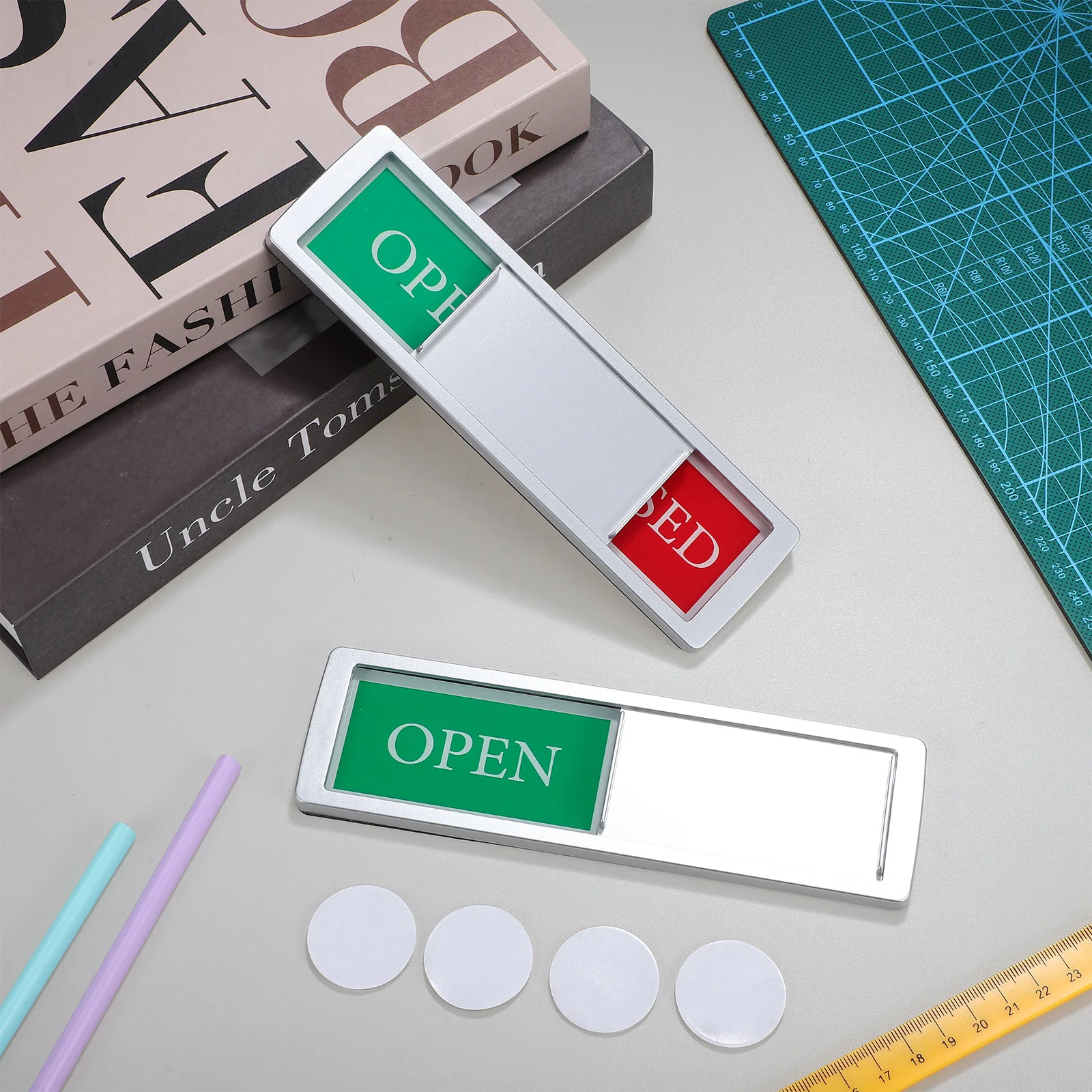 2 Stück magnetisches Geschirrspüler-Schild, verschiebbar, offen, geschlossen, Anzeige, Acryl, ölbeständig, wasserdicht, leicht zu reinigen, großes Display für Zuhause