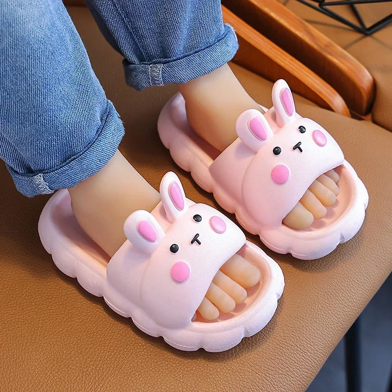 Children\'s Slippers Kids Summer Girls Cartoon Bunny Non-Slip Soft Soles For Children Indoor Home Boys Toddler Baby Sandals