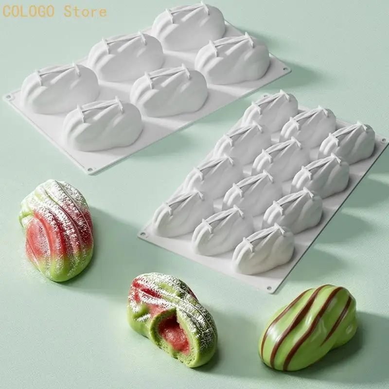 Heat Resistant Silicone Molds for Mousse and Chocolate 12 Pistachios Shaped Dessert Mould Pastries Baking Accessories D0LD