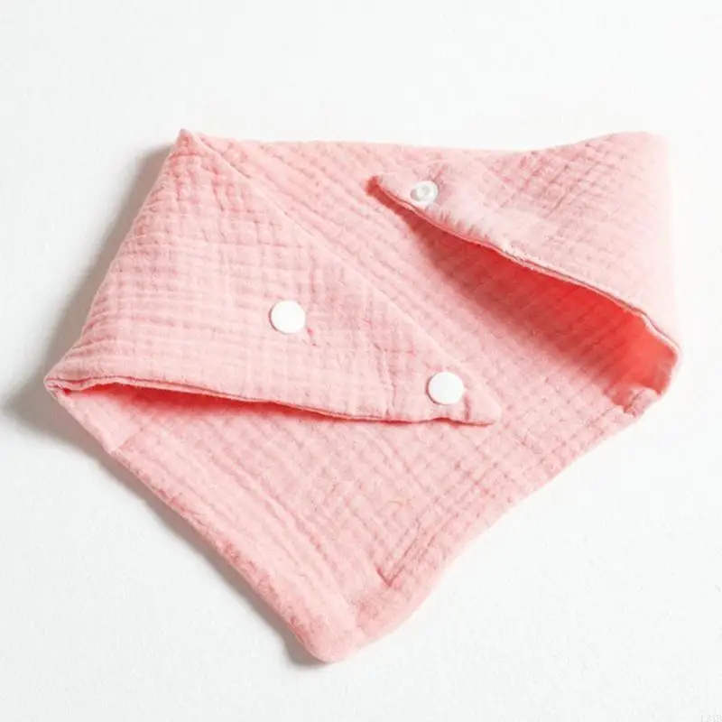 Boho Baby Unisex Cotton Drooler Bibs Two-layer Gauze for Eating for w/ Solid Col P31B