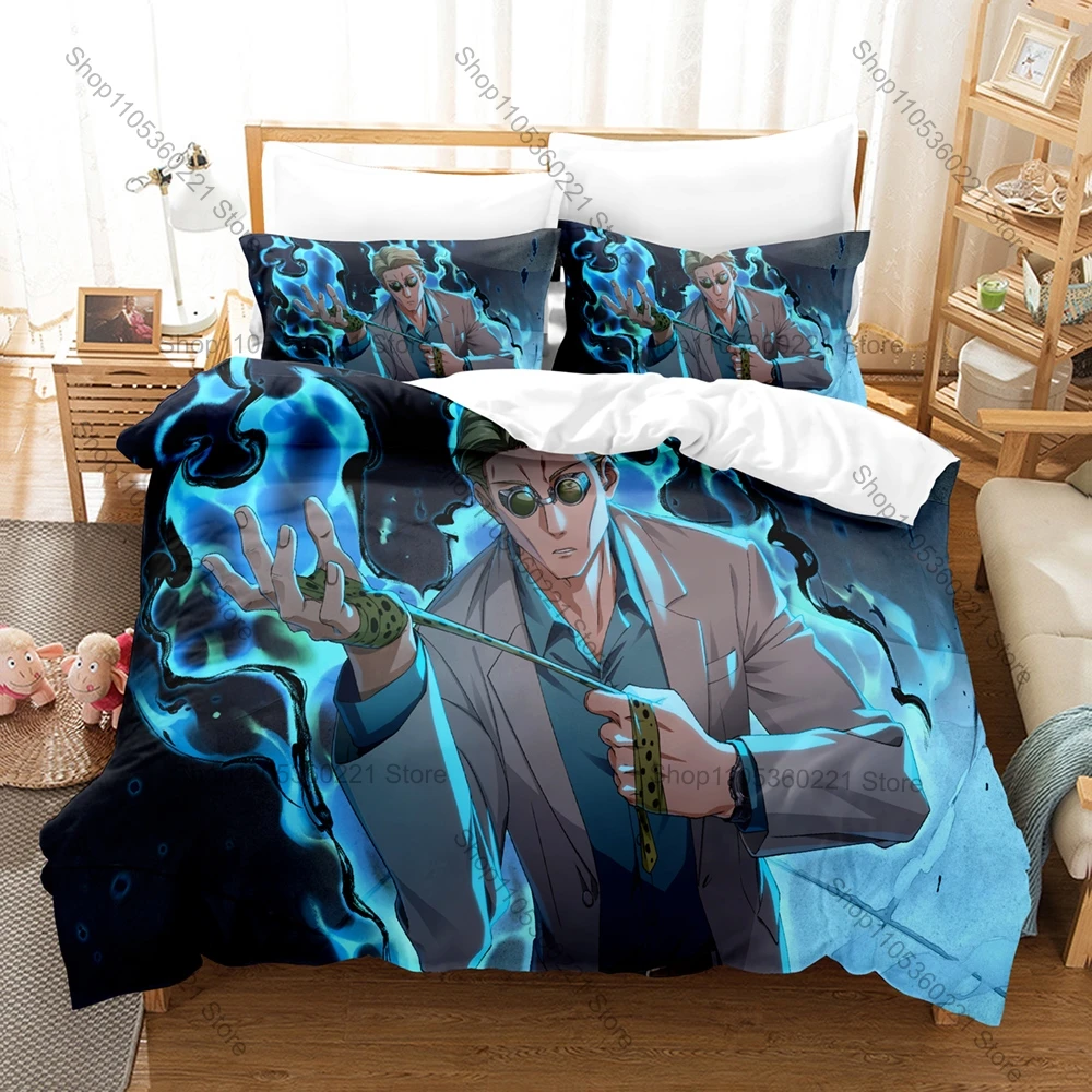 Cool Nanami Kento Blonde Suit Leopard Tie Cleaver Sunglasses Duvet Cover + 2 Pillowcases Dark Shonen Anime Bed Linen view 4