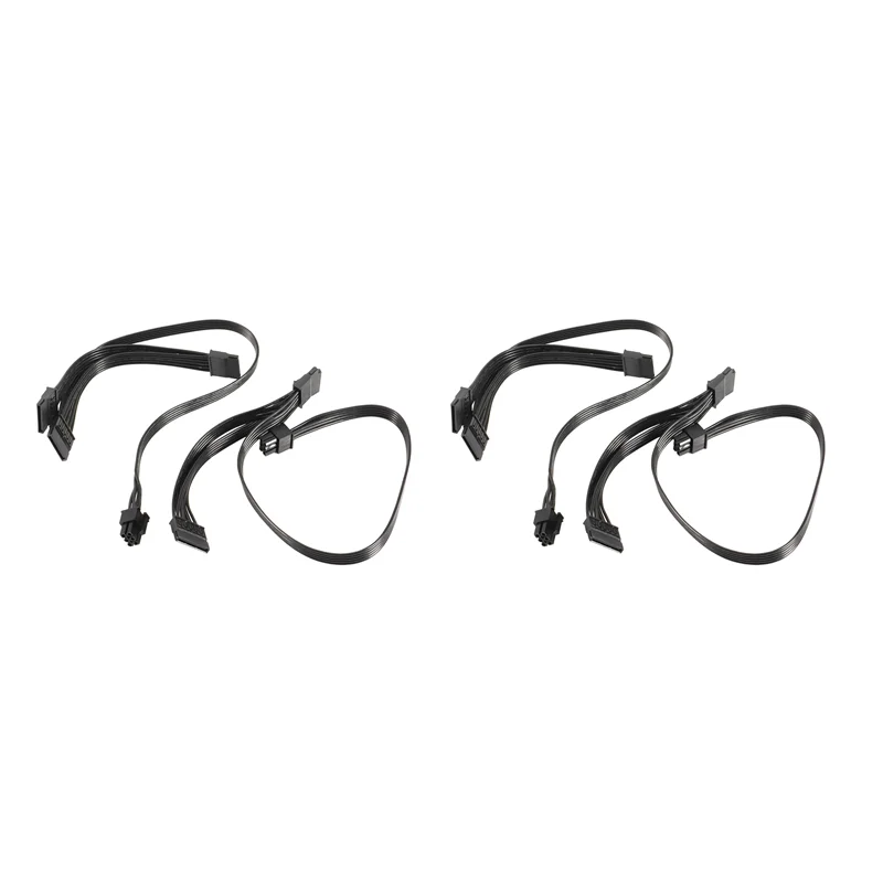 

SB-4Pcs 6 Pin To 3X SATA Driver Power Cable For EVGA Supernova 650 750 850 1000 1600 2000 G2 G3 P2 T2 GS