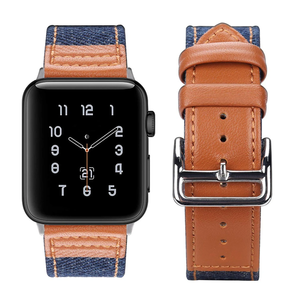 Nylon Leather Strap for Apple Watch Ultra 8 7 6 5 4 3 2 SE Bracelet Wristband for iWatch 49mm 45mm 41mm 44mm 40mm 42mm 38mm Belt