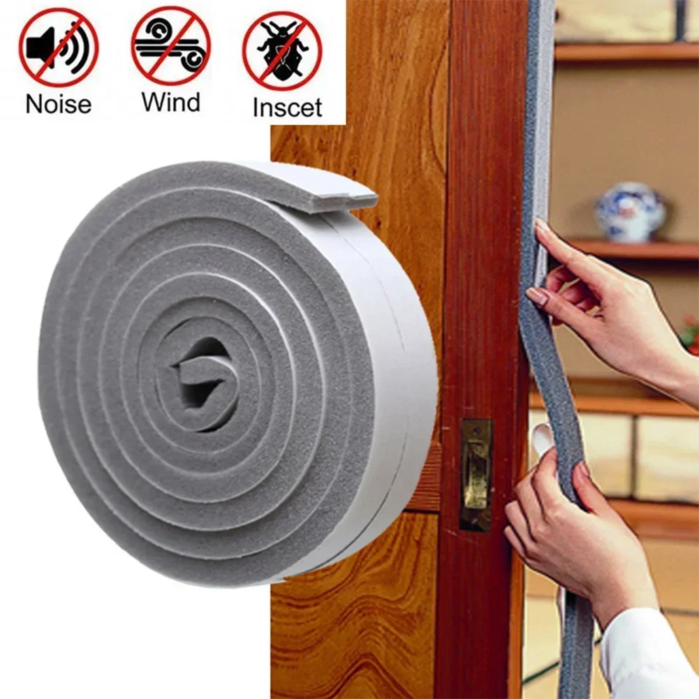 Brand New Sealing Strip Tool Door Seam Gray/white Protect Doors Sound Insulation Sponge Strip Windshield 1pcs/2pcs