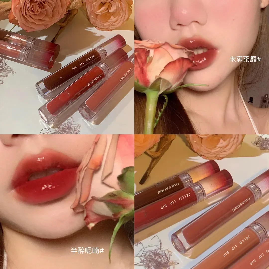 Oulesong Inner drama Lip Gloss Mirror Lip Glaze Water Light Lipgloss Nourishing Lips Makeup Brilho Tinta De Labios тинт для губ