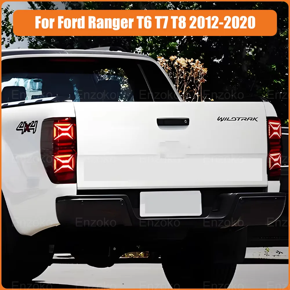 For Ford Ranger T6 T7 T8 2012-2020 Car Taillights Assembly LED Auto Rear Lamps Upgrade Fog Brake Turn Signal Car Accessories