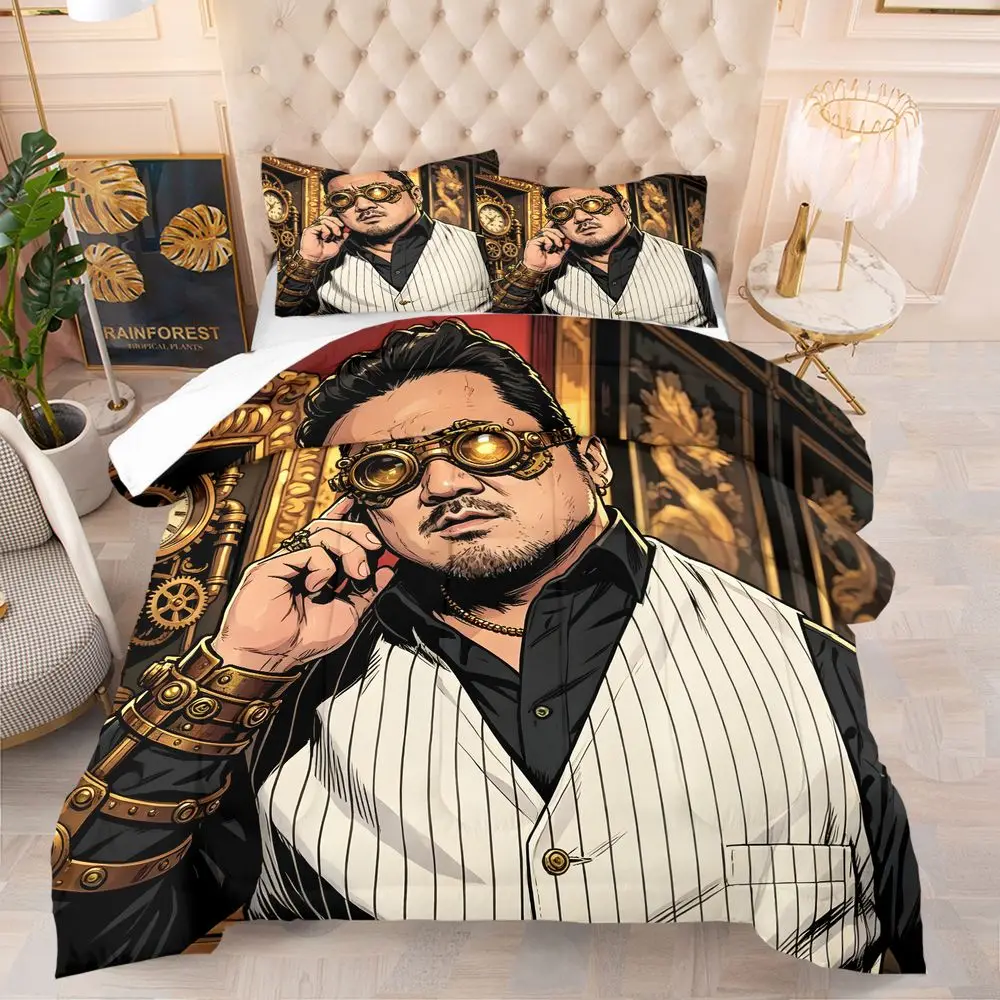 Steampunk Gear Goggles Suit Comforter Set Quilt Bedding Set Pillowcase Retro Tech Male Bedroom Printed Bed Set