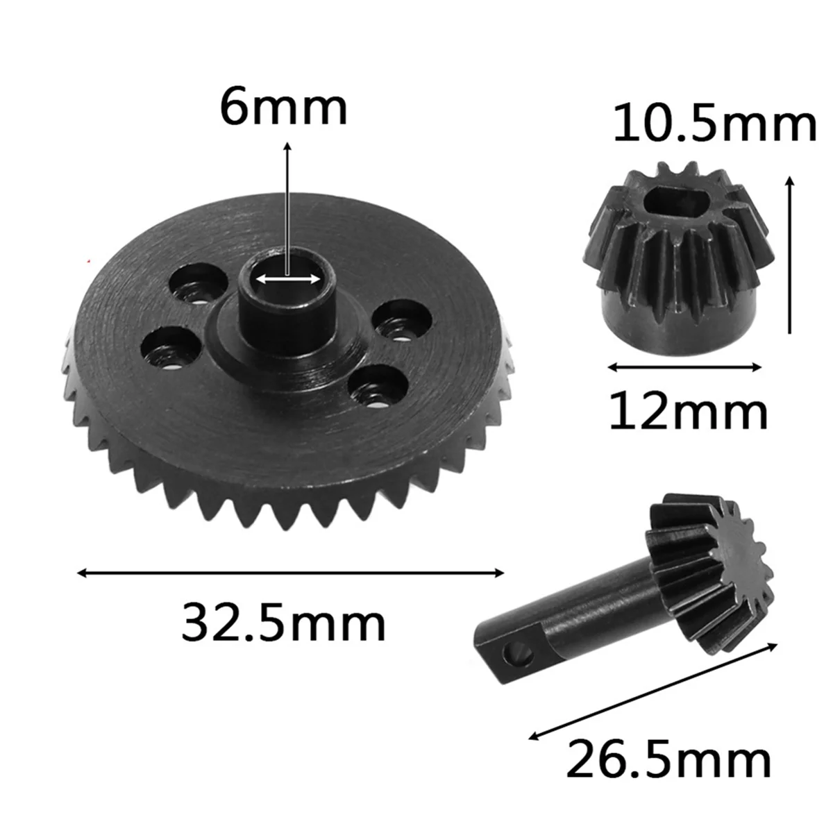 Rear Wave Box Differential Gear Set for TRAXXAS Slash 4X4 1/10 Hqtoys727 XO-1 RC Car Upgrade Parts