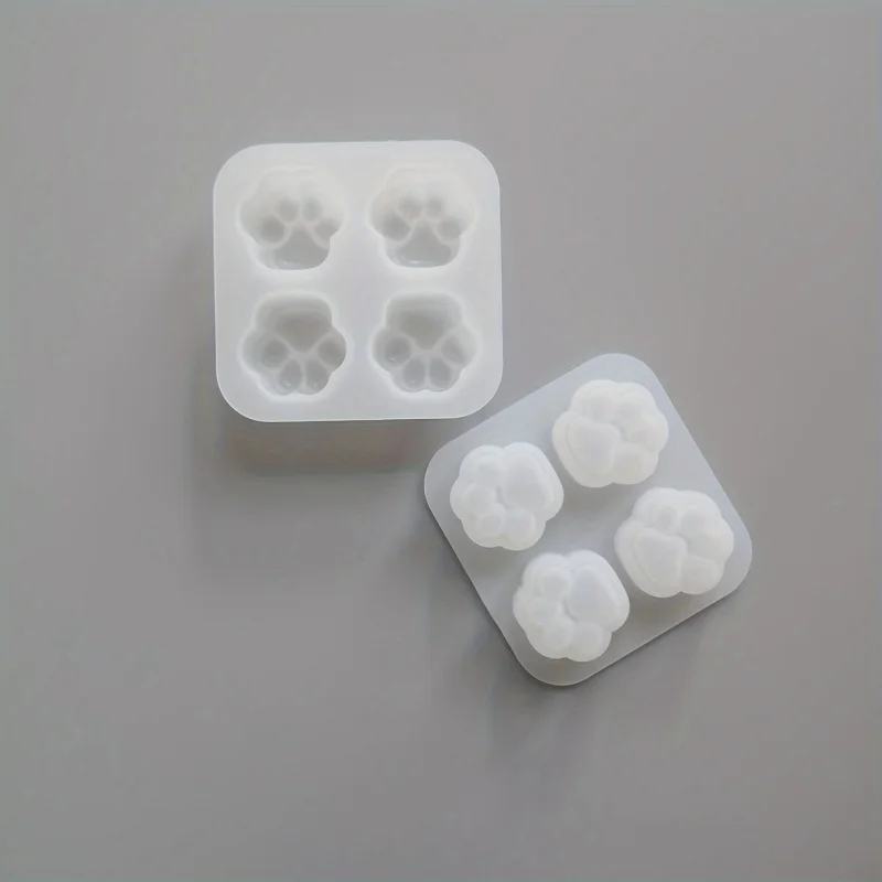 1Cat Paw Pattern Silicone Mold Set-4A Unique Kind DIY Resin、Clay and Plaster Craft Design-Perfect for Candle Making and Aromathe view 6