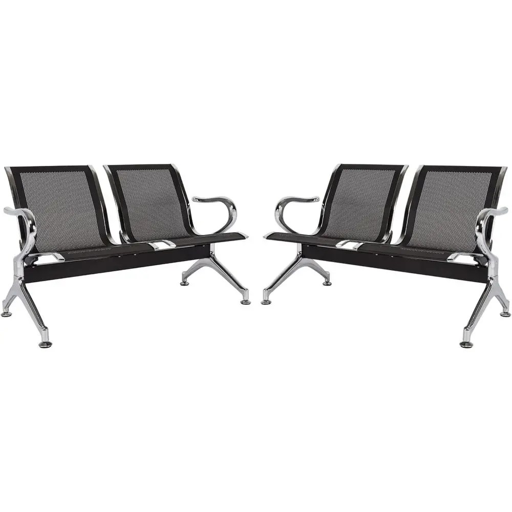 

Black Waiting Room Bench for Airports, Hospitals, Banks, and Barbershops