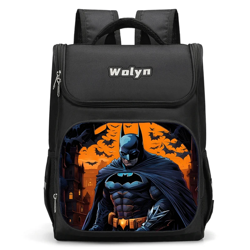 Großes Kind Superheld Batmans Rucksack Junge Mädchen Schult asche für Männer Frauen Reisen Rucksack langlebig und Multi Compartmen