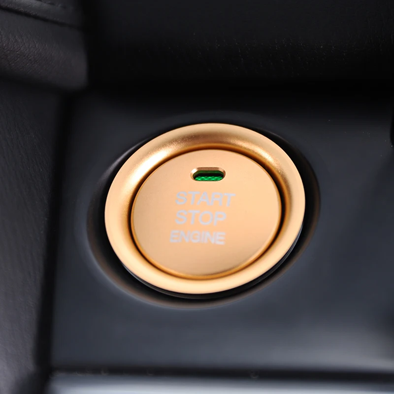 Car Aluminum Alloy Engine Start Stop Button Ring Cover Protective Trim For Mazda 3 Axela CX-3 CX-4 CX-5