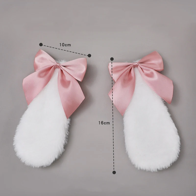 Kawaii Lolita Bunny Ears Hairpin Cosplay Anime Girls Costumes Droppy Rabbit Hairclips Cute Headwear For Women Halloween Wearing