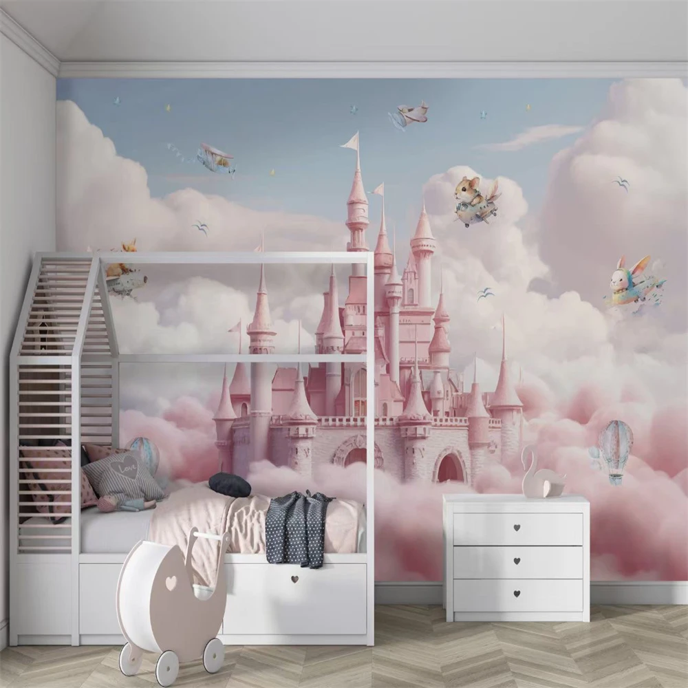 Custom Nordic cartoon forest animal wall paper for children's room home decor background 3D wallpaper bedroom photo papier peint